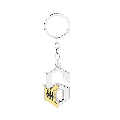 FunBoat Grimmjow Anime Charm Keychain - Espada NO.6 Grimmjow Jaegerjaques Cosplay Necklace - Christmas Gifts for Kids Girls Teens Women Men (Grimmjow Keychain)