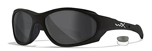 Wiley X XL-1 Advanced Sunglasses, ANSI Z87 Safety Glasses for Men and Women, UV Eye Protection for Combat, Shooting, Motorcycle, Biking, and Extreme Sports, Matte Black Frame, Smoke Grey and Clear Changeable Lenses, Ballistic Rated