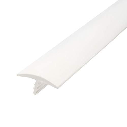 Outwater Industries 25 Foot White 3/4 Inch Center Barb Tee Moulding T Molding Hobbyist Pack, Small Projects, Arcade Machines and Tables