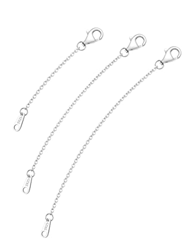 925 Sterling Silver Necklace Extender Sterling Silver Necklace Chain Extenders for Necklaces 2', 3', 4' Inches