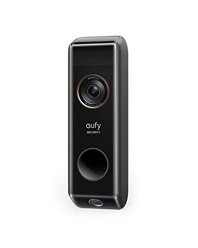 eufy Security Video Doorbell S330, 2K HD Video Doorbell, HD Security Camera, Battery-Powered Add-On, Dual Motion Detection, Package Detection, Family Recognition, No Monthly Fee, Motion Alerts