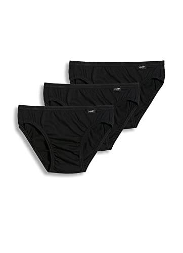 Jockey Men's Underwear Elance Bikini - 3 Pack, Black, Large