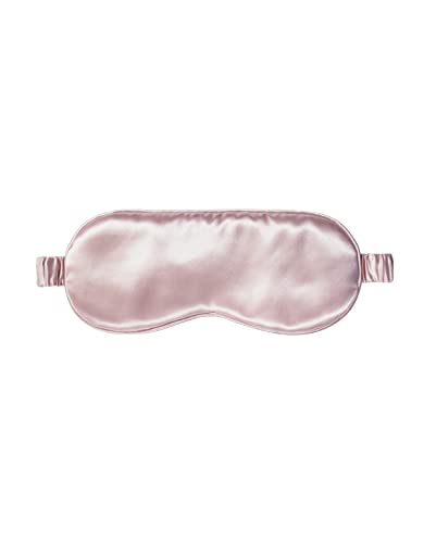 Slip Silk Sleep Mask, Pink (One Size) - 100% Pure Mulberry 22 Momme Silk Eye Mask - Comfortable Sleeping Mask with Elastic Band + Pure Silk Filler and Internal Liner