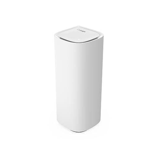 Linksys Velop Pro 7 WiFi Mesh System | One Cognitive Mesh Tri-Band Router with Over 10 Gbps Speeds | Whole Home Coverage up to 3,000 sq. ft. | Connect 200+ Devices | 1 Pack MBE7001 | 2023 Release