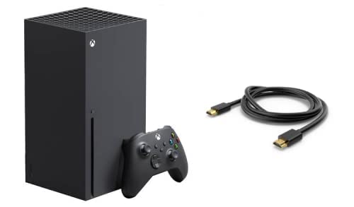 Next Gen Console Bundle - Xbox Series X 1TB + 8K Premium HDMI Cable - 4 feet- 48Gbps Hight Speed HDR for Gaming Console (Renewed)