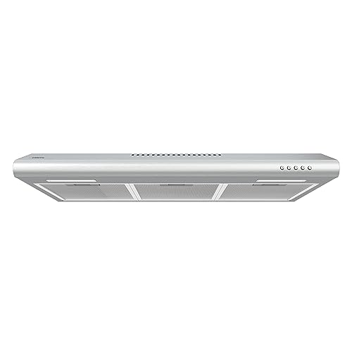 CIARRA Range Hood 30 inch Under Cabinet Ductless Vent Hood for Kitchen Stove Hood with 3 Speed Exhaust Fan in Stainless Steel