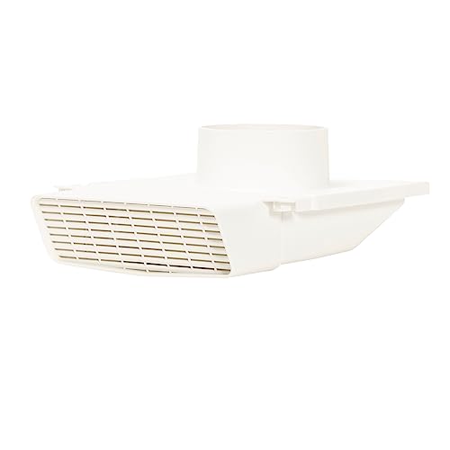 PreVent-It Soffit Vents 4 Inch - Only Design that Prevents Moist Air from Re-entering Home, Under Eave Exterior Vents for Bathroom Exhaust Fan, Screws Included, White, 1-Pack