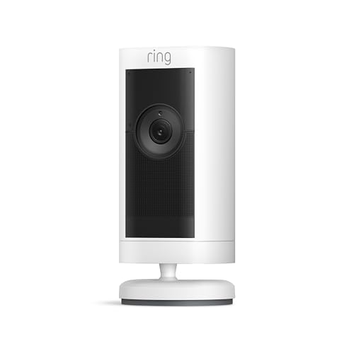 Ring Stick Up Cam Pro, Battery | Two-Way Talk with Audio+, 3D Motion Detection with Bird’s Eye Zones, and 1080p HDR Video & Color Night Vision (2023 release), White