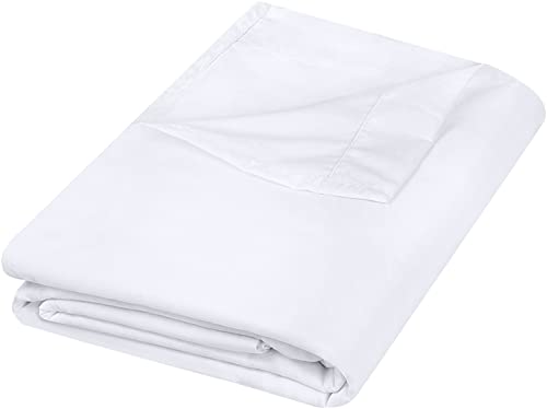 Utopia Bedding Flat Sheet - Soft Brushed Microfiber Fabric - Shrinkage & Fade Resistant Top Sheet - Easy Care - 1 Flat Sheet Only (Queen, White)