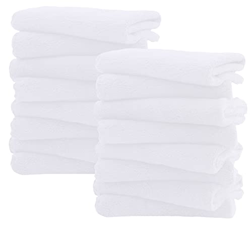 Spotted Play 16 Pack Burp Cloths for Baby - 20' by 10' Ultra Absorbent Burping Cloth, Newborn Towel - Milk Spit Up Rags - Burpy Cloths for Unisex, Boy, Girl - Burp Cloths Set (White)