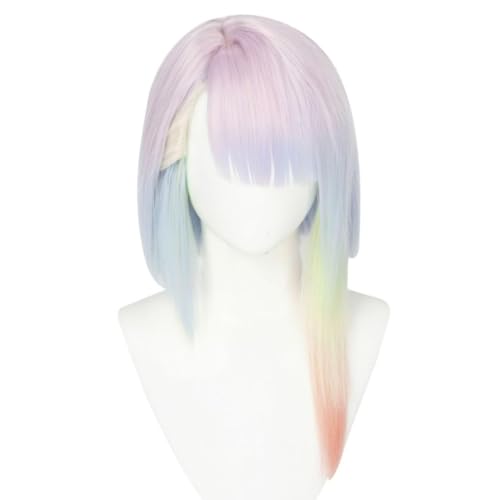 SisiruKou Anime Colorful Bob Cosplay Wigs for Women Girl Halloween Costume Party Synthetic Wigs