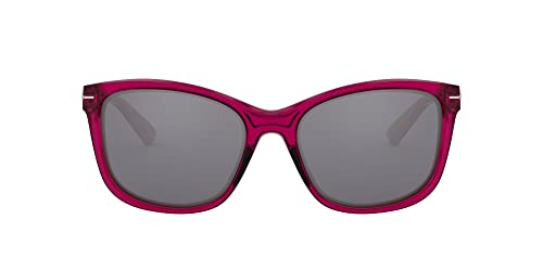 Oakley Women's OO9232 Drop-in Cateye Sunglasses, Crystal Raspberry Rose/Black Iridium, 58 mm