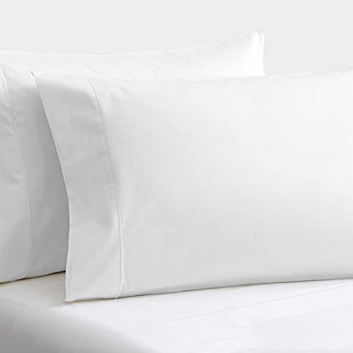 CharlottelyHues 1000 Thread Count Pillow Case 2 Piece - 100% Egyptian Cotton Luxurious Hotel Premium Quality Long Staple Sateen Weave Cooling & Breathable Pillow Case - Standard / Queen (White)