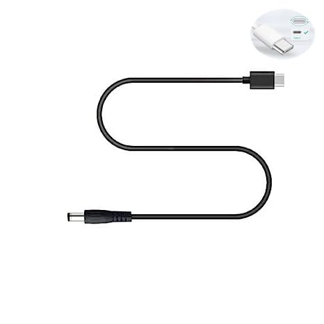 Tpenod USB C to DC 5.5 x 2.5mm(Compatible with 5.5 x 2.1mm) Power Cord, Type C Input to DC 20V 3A Max Out Cable, Work with PD Charger and PD Power Bank. Portable for Outdoor Test, Studio and Travel.