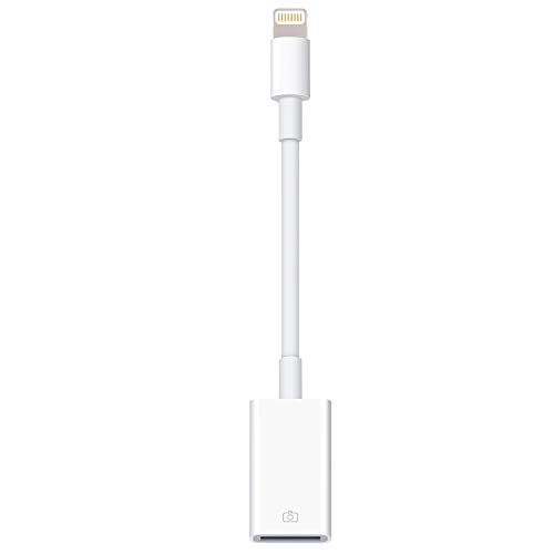 WORLDBOYU Lightning to USB Camera Adapter Lightning Female USB OTG Cable Adapter for Select iPhone,iPad Models Support Connect Camera, Card Reader, USB Flash Drive, MIDI Keyboard, White
