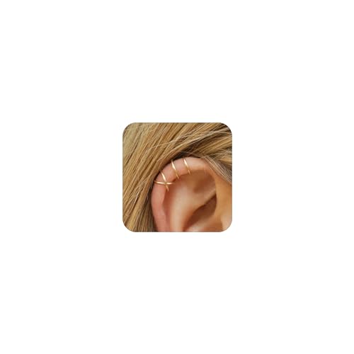 Ear Cuffs Non Piercing for Teen Girls Gifts Trendy Stuff Gold Ear Cuff Earrings Jewelry Clip On Cartilage Ear Cuff Earring for Women Jewelry Set Mother's Day Gifts