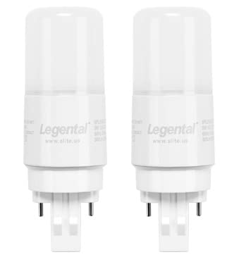 Silverlite [Plug&Play] Legental 5w(13w CFL Equivalent) LED Stick PL Bulb GX23-2 Pin Base, 500LM, Warm White(3000k), Driven by 120-277V and CFL Ballast, UL Classified, 2 Count (Pack of 1)