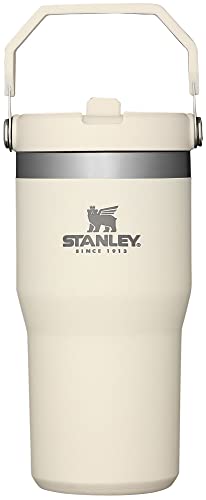 Stanley IceFlow Stainless Steel Tumbler with Straw - Vacuum Insulated Water Bottle for Home, Office or Car Reusable Cup Leak Resistant Flip Cold 12 Hours Iced 2 Days (Cream)