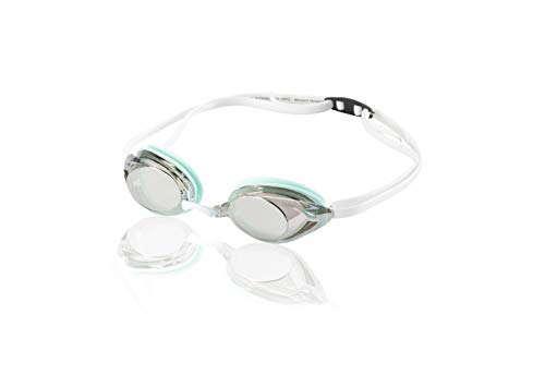 Speedo Women's Swim Goggles Mirrored Vanquisher 2.0, Silver Ice