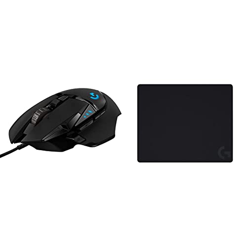 Logitech G502 Hero Wired Gaming Mouse + G440 Hard Gaming Mouse Pad Bundle - Black