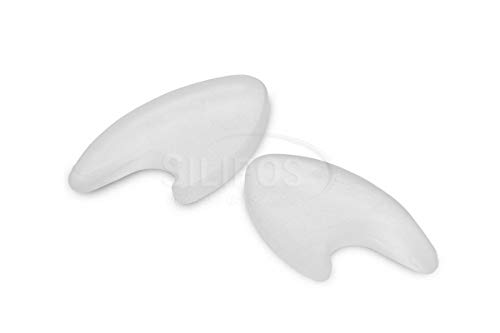 Silipos 6511 Antibacterial Gel Toe Separator - [Pack of 6] Small, Latex Free Toe Spacer Relieves Bunion, Corn, Callus Pain. Foot Care Products,White