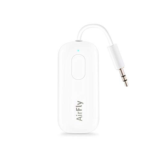 Twelve South AirFly Pro Bluetooth Wireless Audio Transmitter/ Receiver for up to 2 AirPods /Wireless Headphones; Use with any 3.5 mm Jack on Airplanes, Gym Equipment, TVs, iPad/Tablets and Auto
