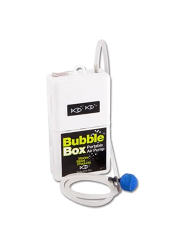 Marine Metal B-11 Bubble Box Live Bait Aerator, Water Resistant Air Pump, Portable & Battery Powered