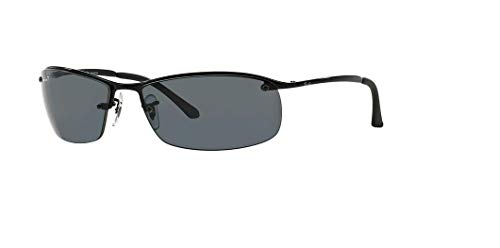 Ray-Ban RB3183 Sunglasses For Men (Black/Grey Polarized, 63)