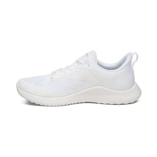 Aetrex Women's Emery Orthopedic Lace Up Arch Support Sneakers White