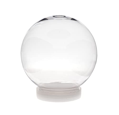 Creative Hobbies 5 Inch (130mm) DIY Snow Globe Water Globe - Clear Plastic with Screw Off Cap | Perfect for DIY Crafts and Customization
