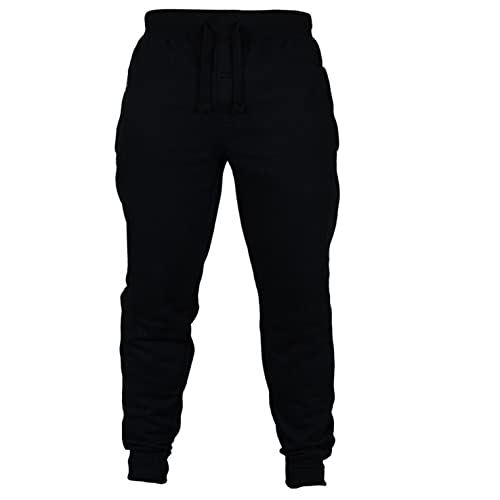 Lightweight Joggers for Men,Sweatpants Closed Bottom Athletic Jersey Pants Workout Gym Pants Running Training Basketball Black