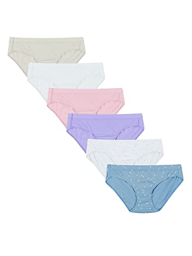 Hanes womens Pure Comfort 6-pack Hipster Panties, Assorted, 9 US