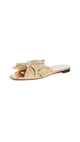 Loeffler Randall Women's Daphne Flat Sandal, Gold, 8.5