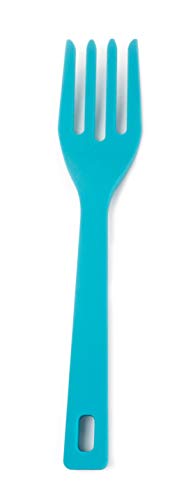 RSVP International Silicone Flexible Fork, Turquoise, 11' | Mixes Ingredients, Mashes Food, Whisks Eggs, & More | Dishwasher Safe & Heat Resistant | Baking, Serving, Mixing Made Easy