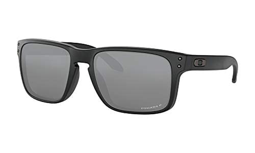 Oakley Holbrook OO9102 9102D6 57M Matte Black/Prizm Black Polarized Sunglasses For Men + BUNDLE Accessory Leash Kit LARGE + BUNDLE with Designer iWear Eyewear Kit