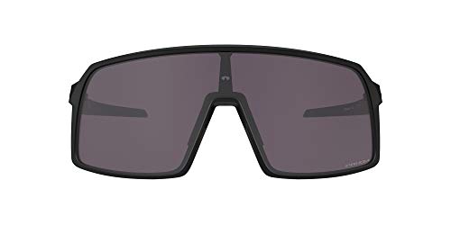 Oakley Men's OO9406 Sutro Rectangular Sunglasses, Matte Black/Prizm Grey, 37 mm