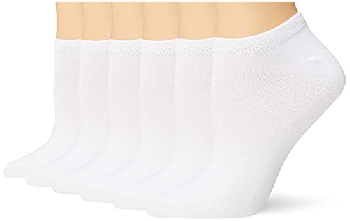 HUE womens Super-soft No-show Socks, 6-pair Pack Liner Socks, White, One Size US