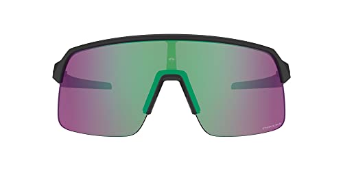 Oakley Men's OO9463 Sutro Lite Rectangular Sunglasses, Matte Black/Prizm Road Jade, 39 mm