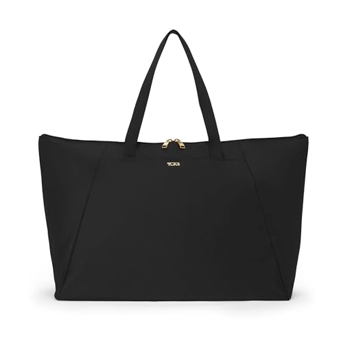 TUMI Just In Case Tote - Small Packable Travel Tote Bag for Women & Men - Carry Travel Accessories Easily - Black/Gold