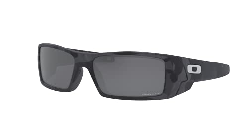 Oakley Men's OO9014 Gascan Rectangular Sunglasses, Matte Black Camo/Prizm Black Polarized, 60 mm + 1