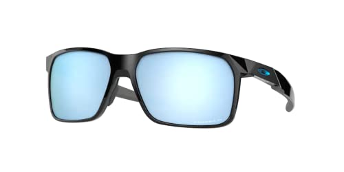 Oakley Portal X OO9460 946004 59MM Polished Black/Prizm Deep Water Polar Rectangle Sunglasses for Men + BUNDLE Accessory Leash + BUNDLE with Designer iWear Eyewear Kit