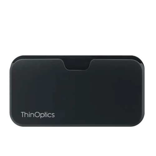 ThinOptics Universal Pod Rectangular Eyeglass Cases, Black, 44mm