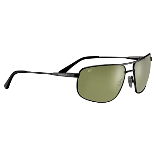 Serengeti - DANTE 2.0, Shiny Black, Saturn 555nm Polarized, Medium-Large size sunglasses, Men sunglasses, Sport, Drivers, Watersports