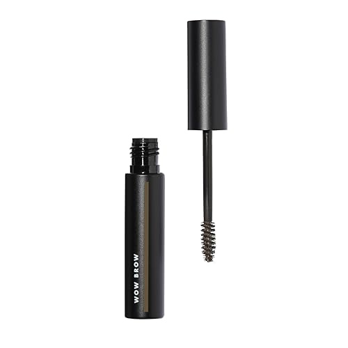 e.l.f. Wow Brow Gel, Volumizing, Buildable, Wax-Gel Hybrid, Creates Full, Voluminous-Looking Brows, Locks Brow Hairs In Place, Neutral Brown, Fiber-Infused, 0.12 Oz