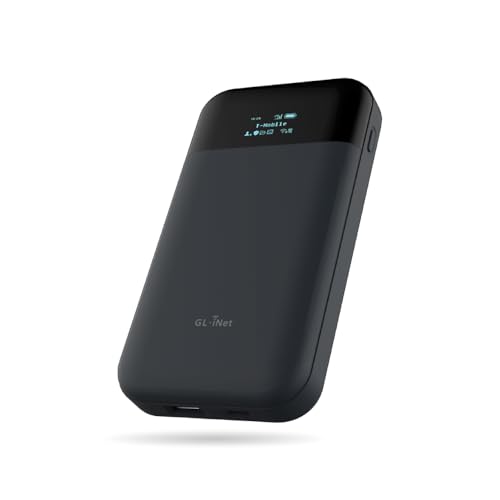 GL.iNet GL-E750V2 (MUDI) 4G LTE OpenWrt VPN Router, T-Mobile ONLY, MicroSD Slot, 7000mAh Battery, OpenVPN, WireGuard, Tor, Router That You can Program (EM060K Module), Global Version