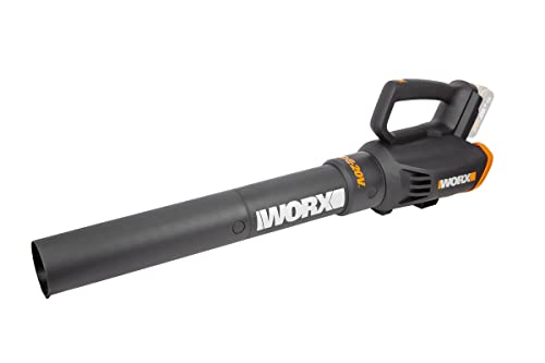 Worx WG547E.9 Battery Leaf Blower 20V Turbine Technology Two Speed Levels One Hand Without Battery & Charger 20V Black Orange