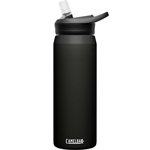 CamelBak eddy+ Water Bottle with Straw 25oz - Insulated Stainless Steel, Black
