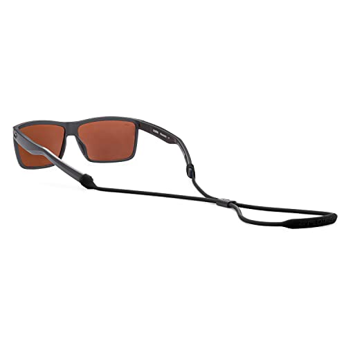 Pilotfish Premium Silicone Sunglasses Strap, Adjustable Glasses Retainer with Unique Passthrough Design – Universal Fit (Black)