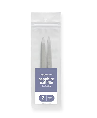 Amazon Basics Sapphire Nail File, 2-Pack