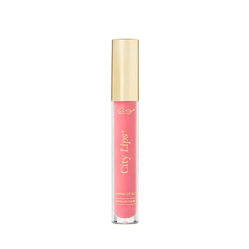 City Beauty City Lips - Plumping Lip Gloss - Hydrate & Volumize - All-Day Wear - Hyaluronic Acid & Peptides Visibly Smooth Lip Wrinkles - Cruelty-Free (Watermelon)